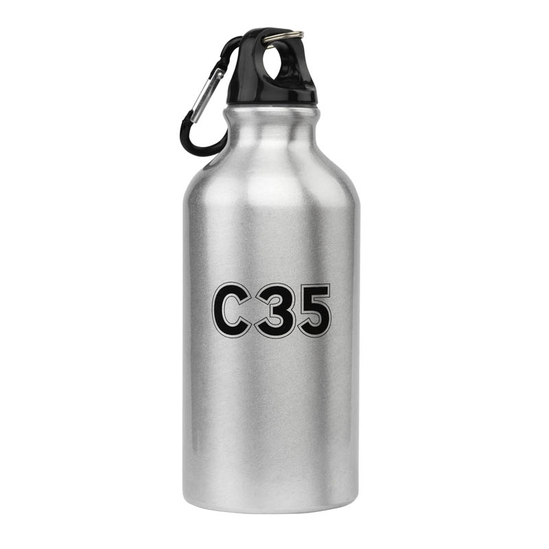 HMS belfast metal twist cap aluminium water bottle battleships back C35 logo
